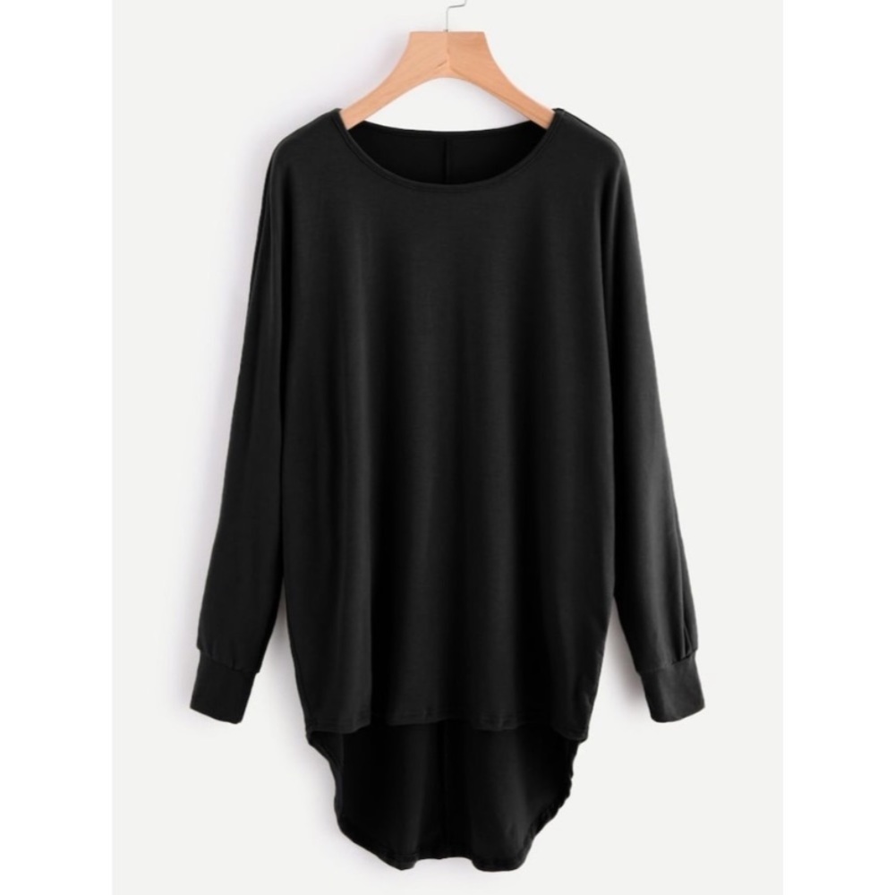Black batwing top